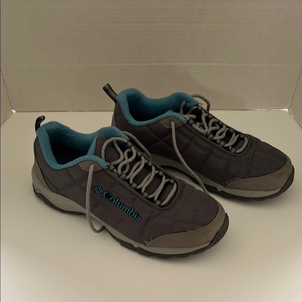 Columbia Charcoal and Teal Hiking Shoes